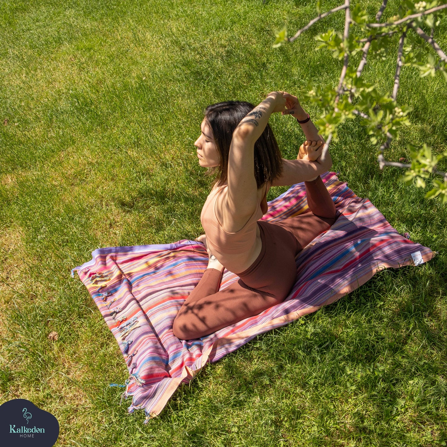 Rainbow Beach Towel | Turkish Towel | Sarong | Beach Wrap: Pink