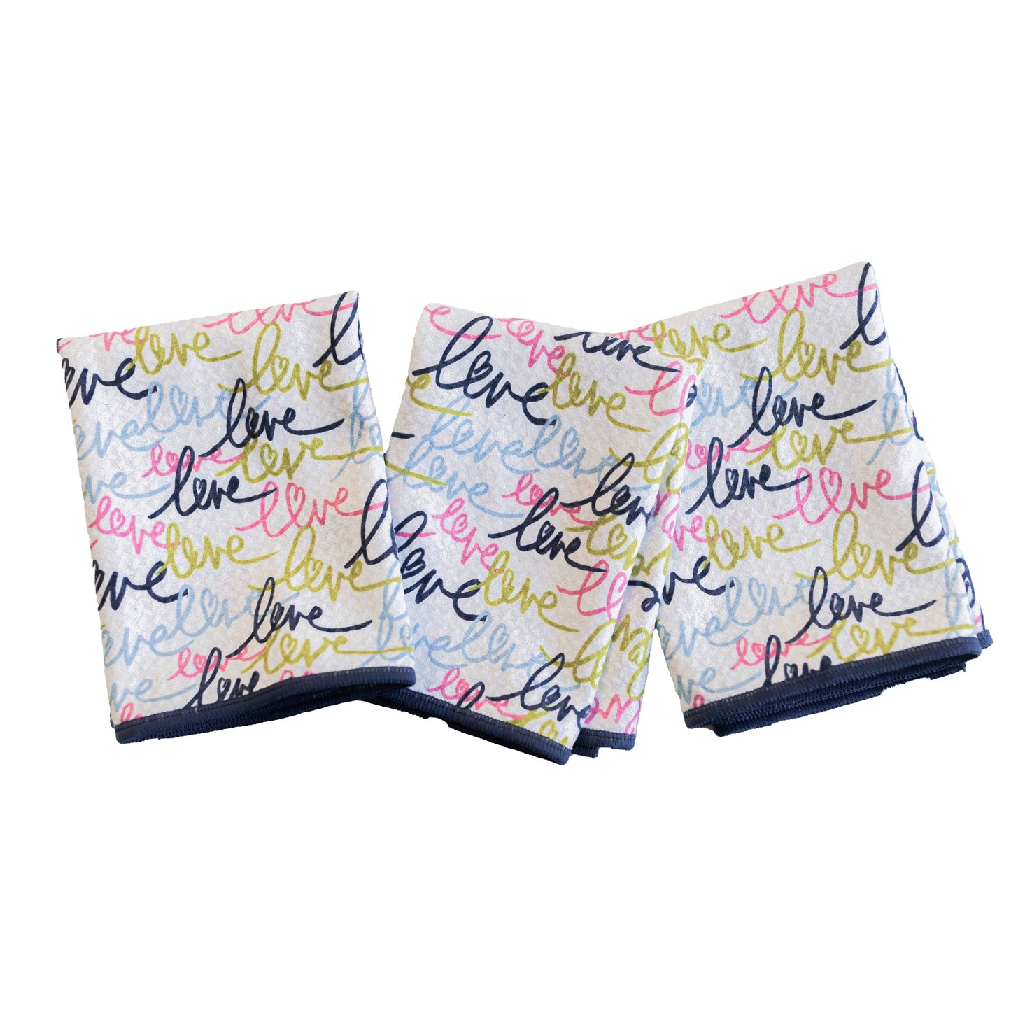 Mighty Mini Towel (Set of 3) - Love: Mulitcolor