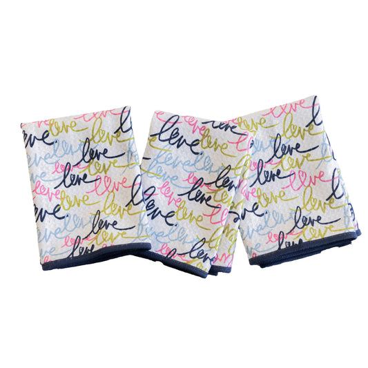 Mighty Mini Towel (Set of 3) - Love: Mulitcolor