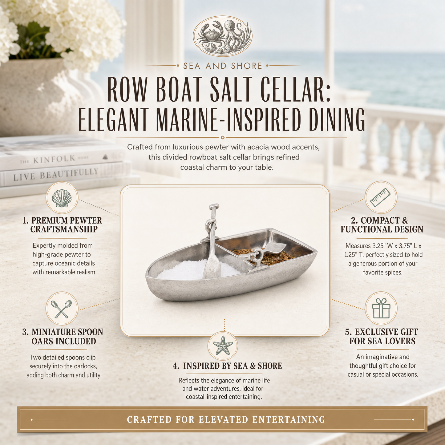 Row Boat Salt Cellar