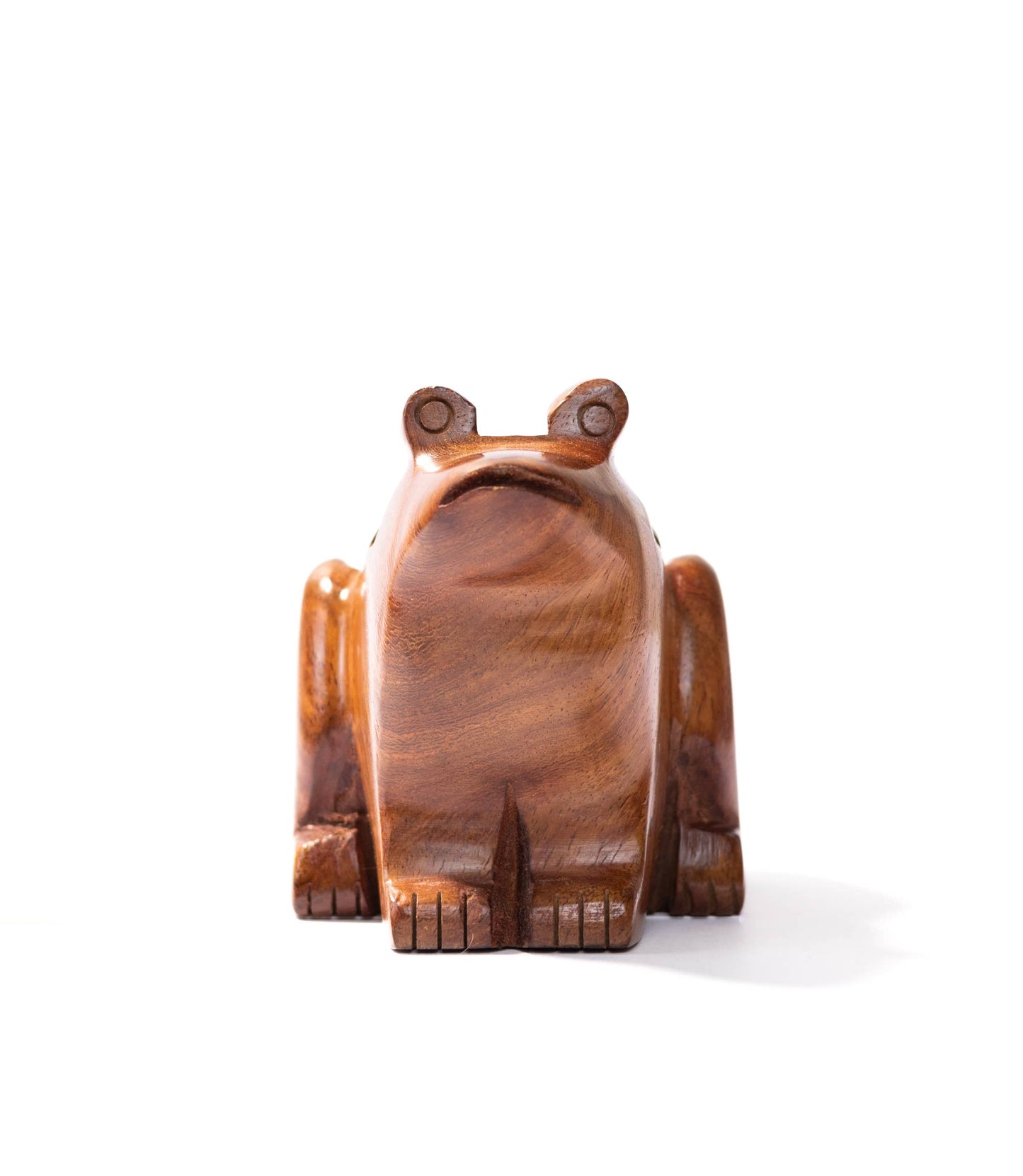 Frog Eyeglass Holder Stand - Hand Carved Wood