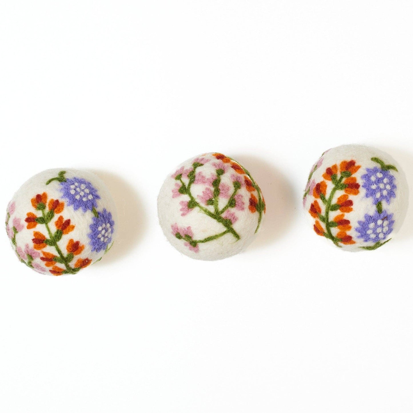 Wool Dryer Balls - Set of 3 Garden: Multi