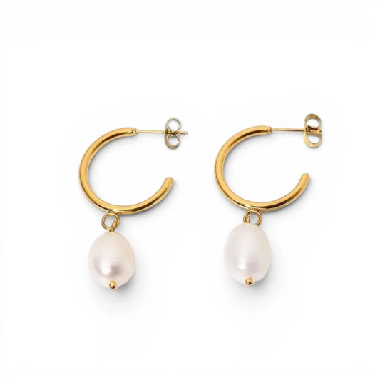 Aspen Pearl Hoop Earrings