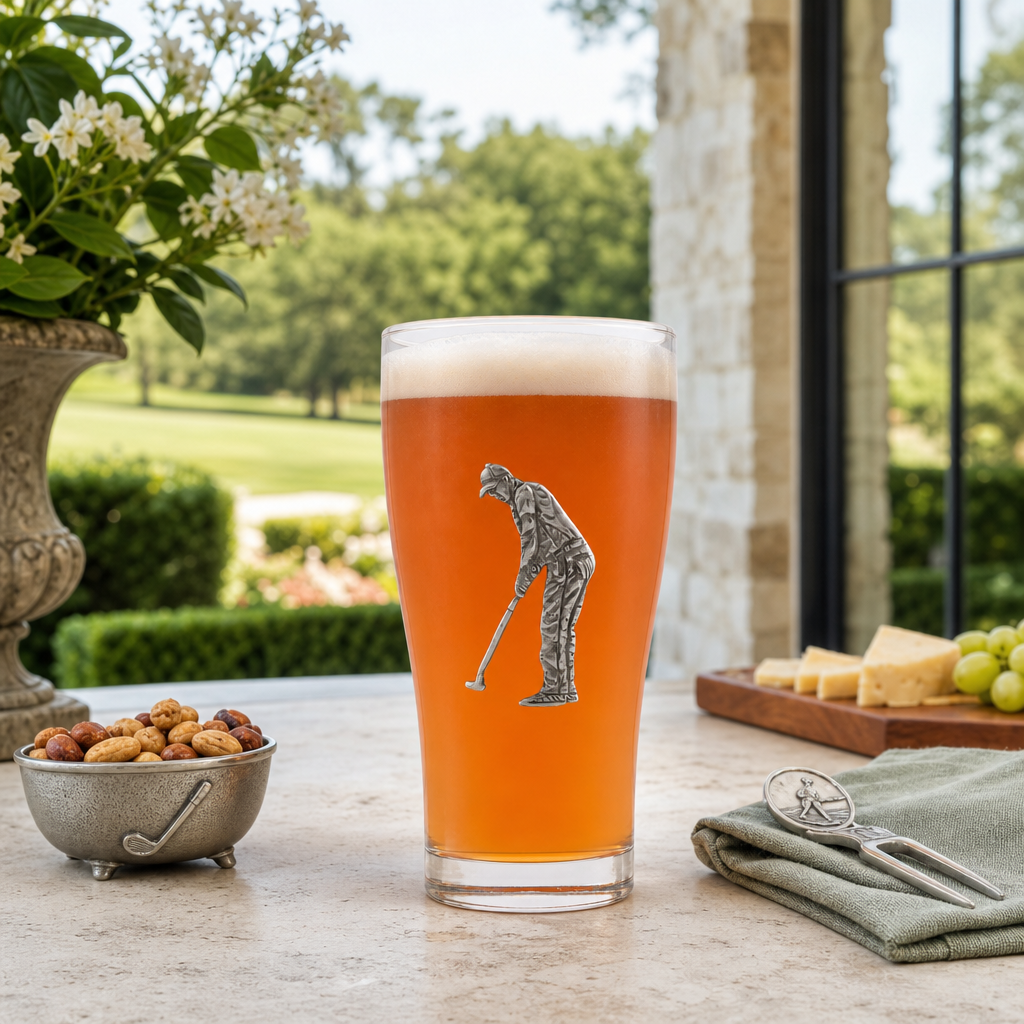Golfer Beer Glass