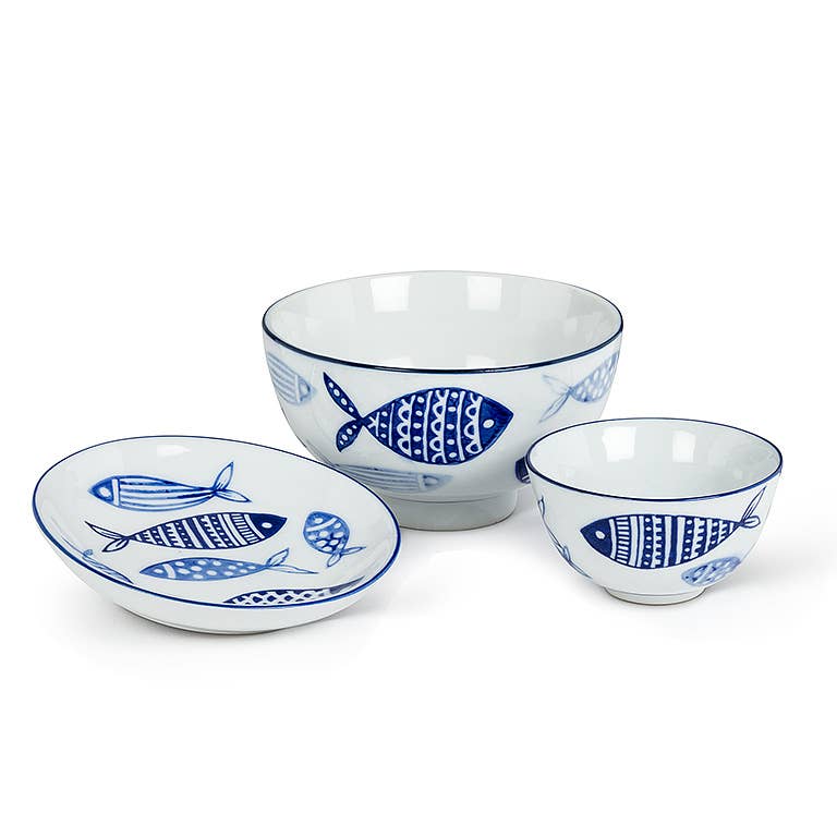 Multi Fish Sm Dip/Sauce Bowl