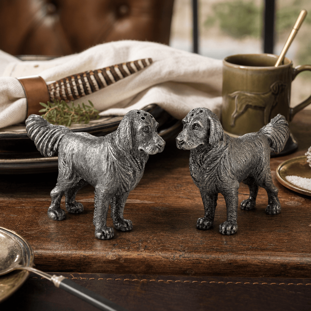 Pewter Retriever Salt and Pepper