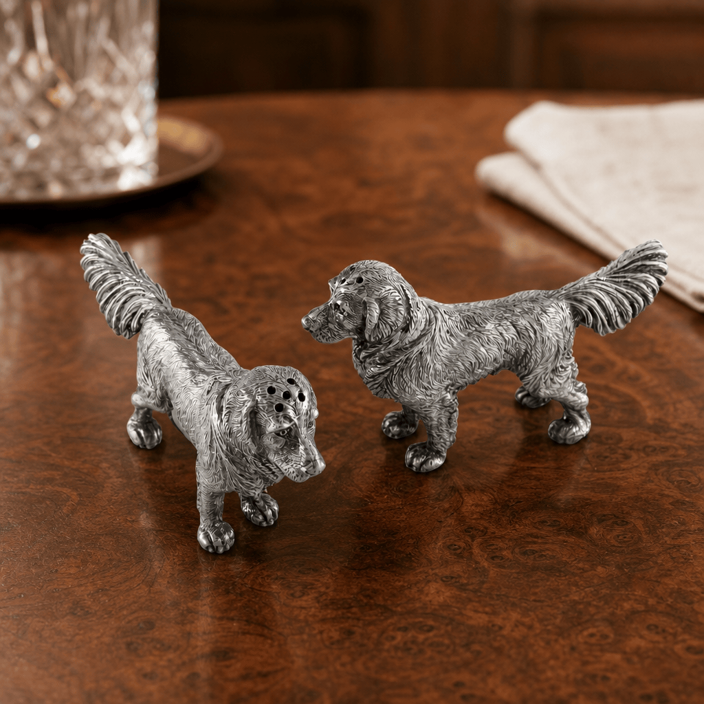 Pewter Retriever Salt and Pepper