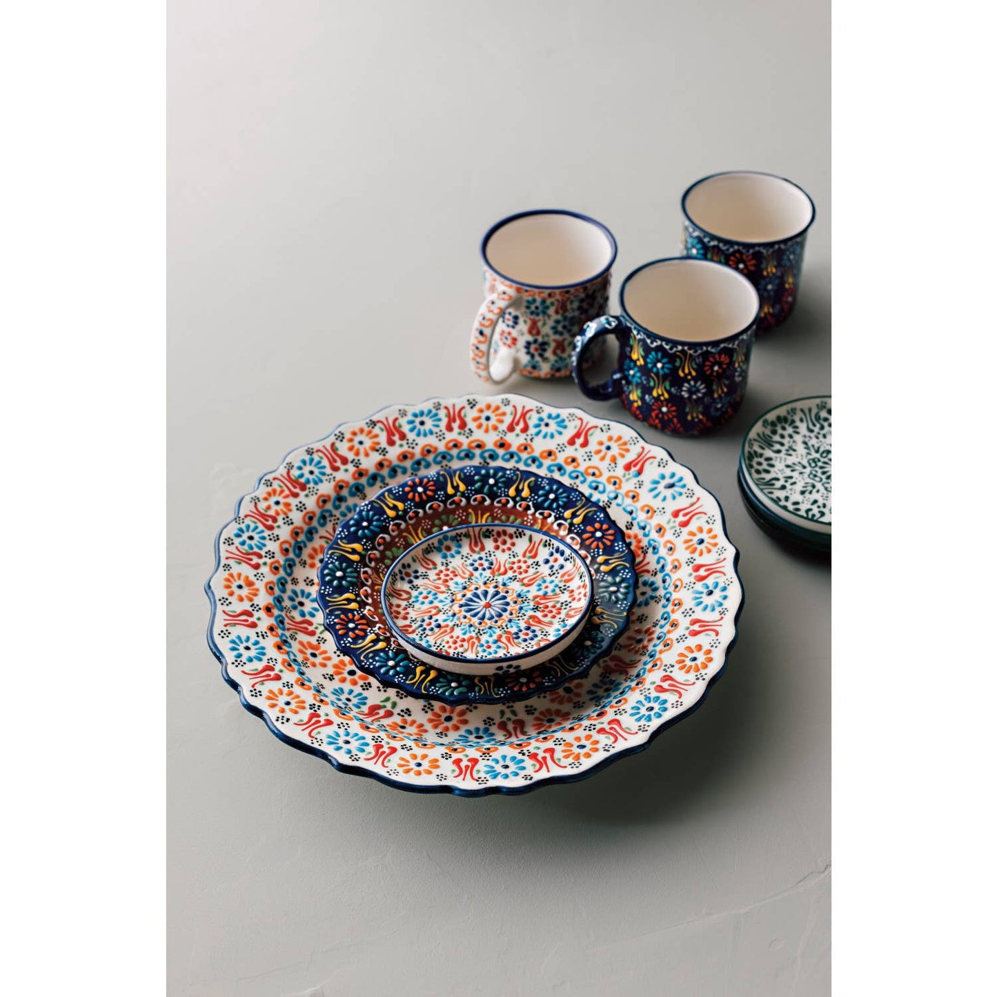 Hand-painted Turkish Dish - Evani Azure