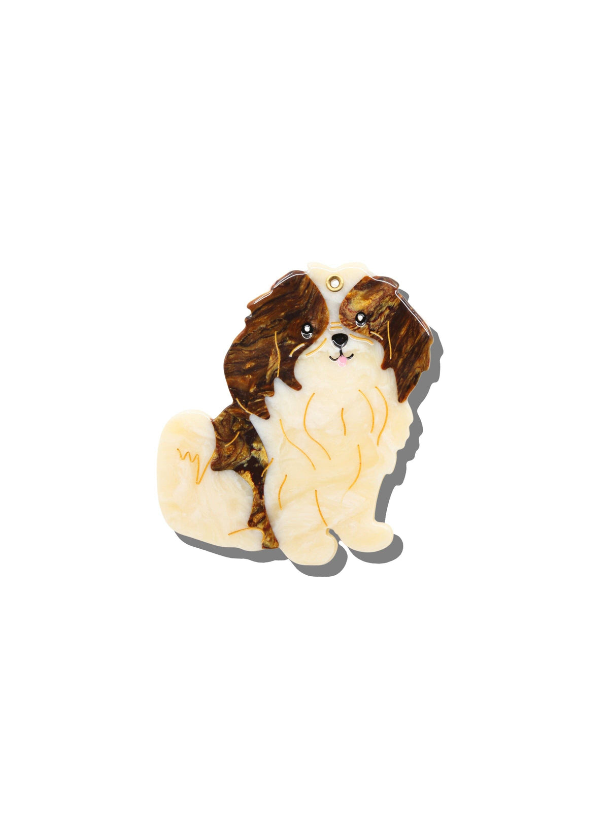 Hand-painted Shih Tzu Pup Compact Mirror | Eco-Friendly