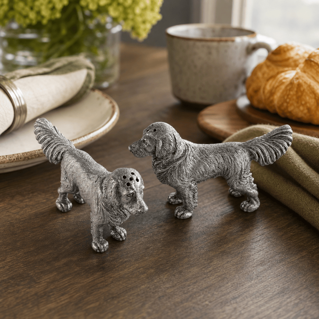 Pewter Retriever Salt and Pepper